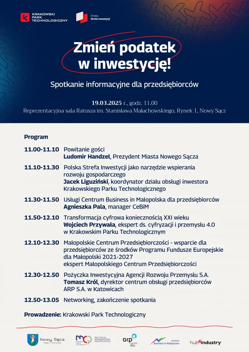Spotkanie dla przedsiębiorców w nowosądeckim ratuszu
