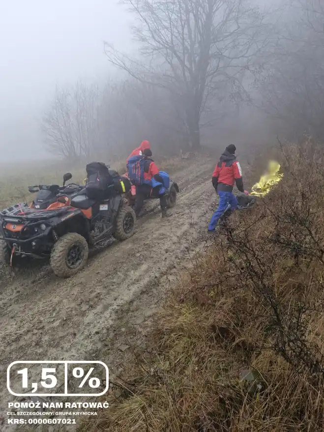 Noc w górach i dramatyczne poszukiwania. Turysta odnaleziony nad Wysową