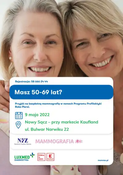 Nowy Sącz: Bezpłatna Mammografia w ramach Programu Profilaktyki Raka Piersi