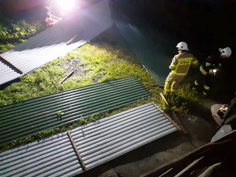 Gwałtowne burze nad Sądecczyzną. Kilkadziesiąt interwencji strażaków jednego dnia