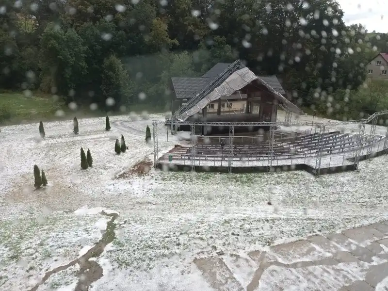Potężne gradobicie nad Gminą Korzenna