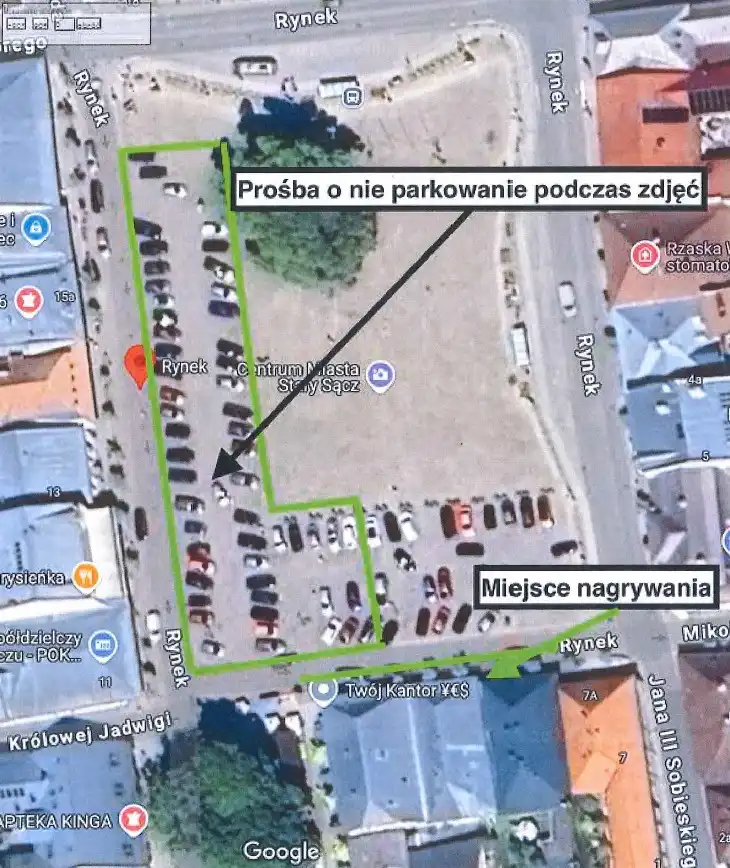 Uwaga Kierowcy! Kręcą film w Starym Sączu. Zmiany w parkowaniu