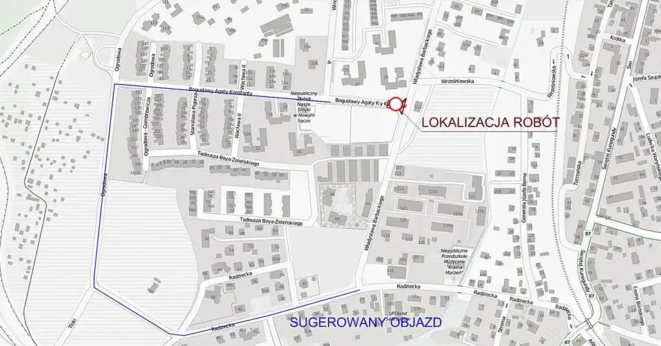 Uwaga kierowcy! Czasowe utrudnienia na ul. Barbackiego w Nowym Sączu