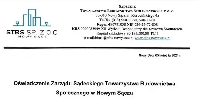 STBS wydaję oświadczenie w sprawie zarzutów wygłoszonych podczas debaty prezydenckiej