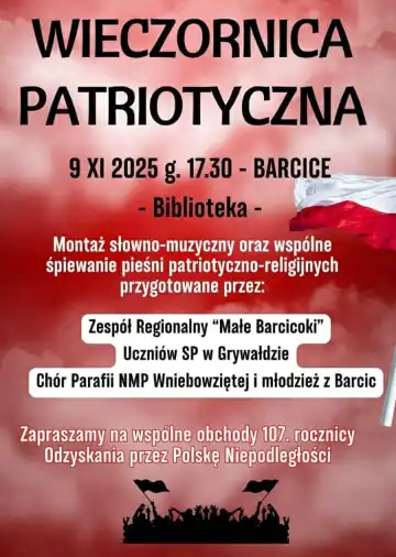 107 lat Niepodległości. Wieczornica Patriotyczna w Bibliotece w Barcicach