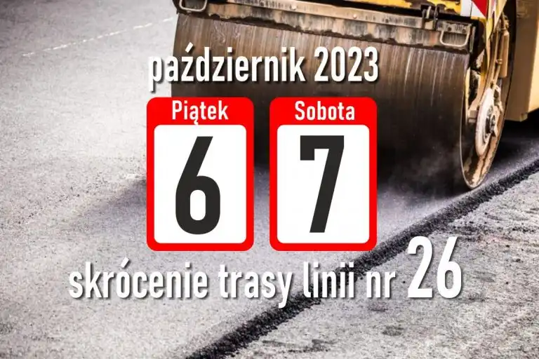 Uwaga! W dniach 6-7 października skrócenie trasy jednej z linii MPK