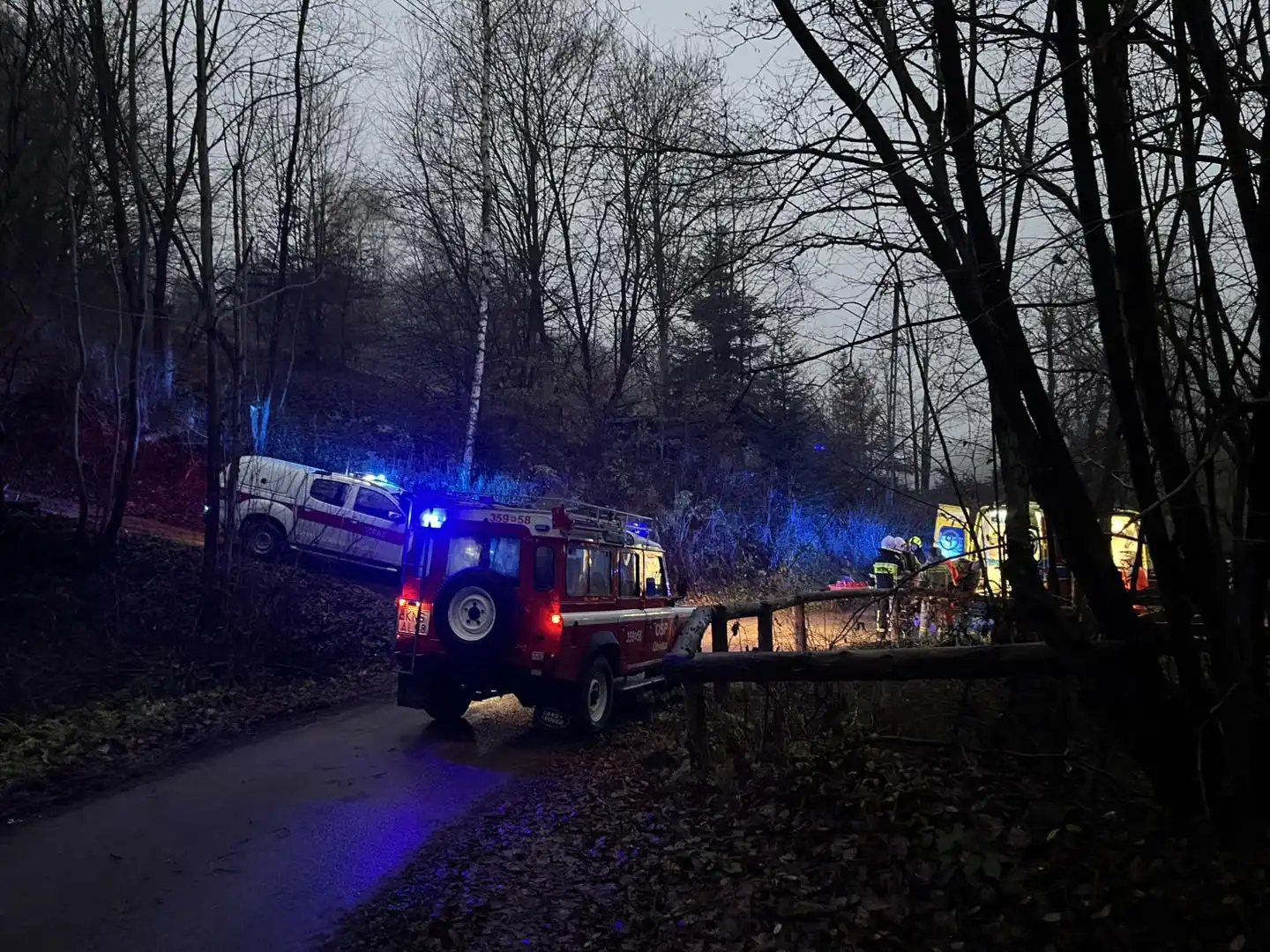 Akcja ratunkowa w Obidzy. Transport medyczny w trudnym terenie