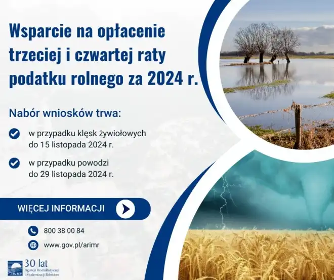 Wsparcie dla rolników. ARiMR rozpoczyna wypłaty zaliczek