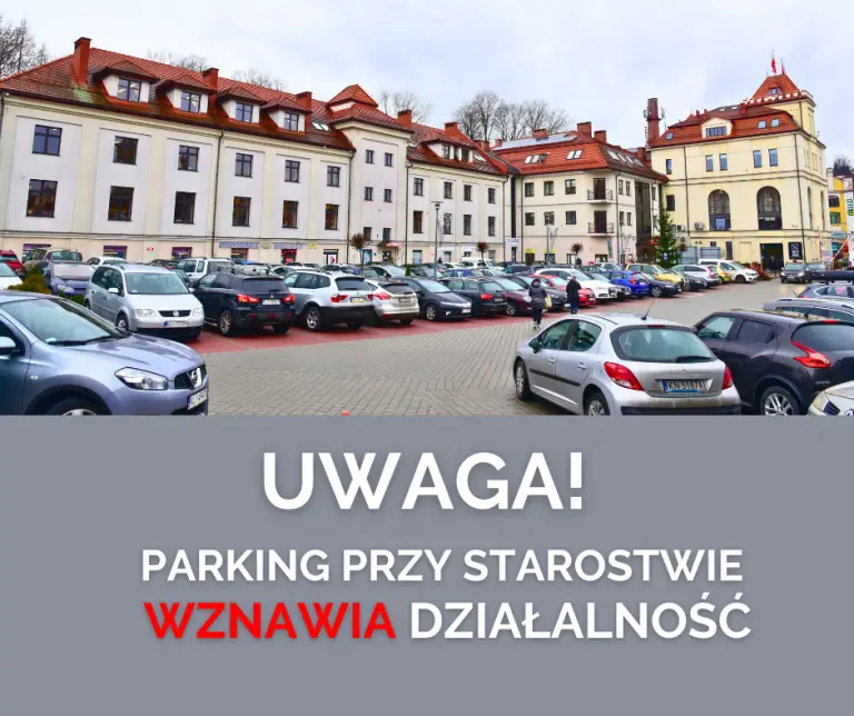 Parking przy Starostwie w Limanowej ponownie otwarty od 2 lutego