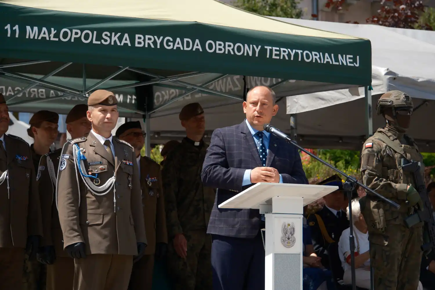 Przysięga wojskowa żołnierzy 11MBOT w Gorlicach