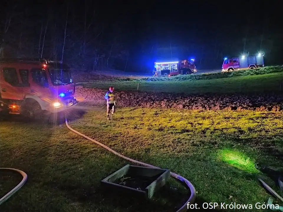 Pożar w Kamionce Wielkiej. Płonął drewniany budynek mieszkalny