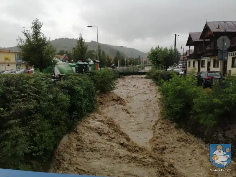 W Gminie Łącko i Grybowie zostało wprowadzone pogotowie przeciwpowodziowe