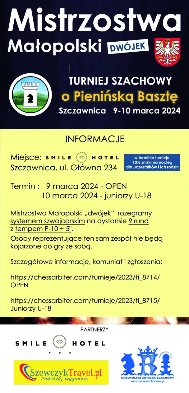 Mistrzostwa Województwa Małopolskiego w Szachach Dwójek w Szczawnica