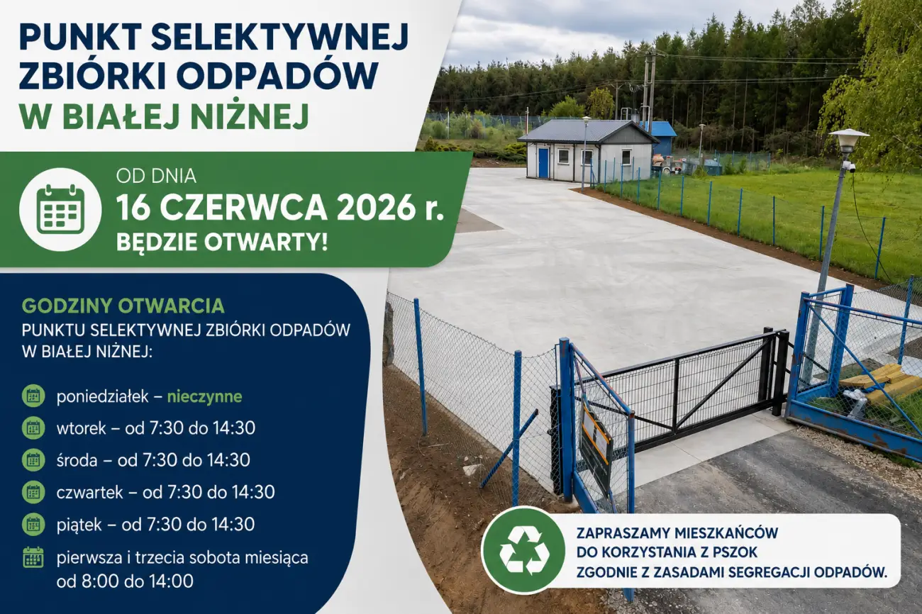 Dłuższe godziny i nowe zasady. PSZOK w Białej Niżnej wznowił działalność