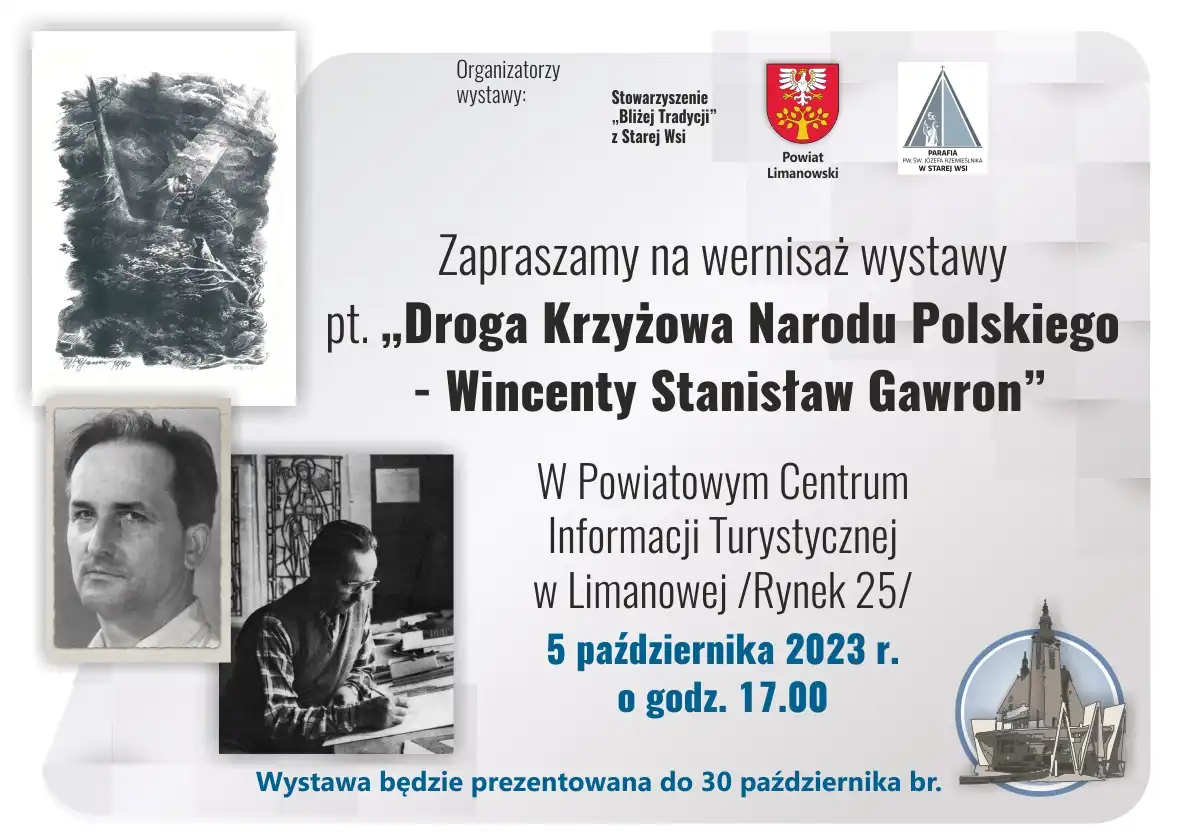 Wernisaż wystawy w PCIT w Limanowej. „Droga Krzyżowa Narodu Polskiego – Wincenty Stanisław Gawron”