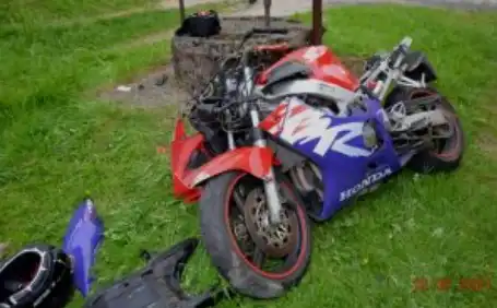 Mordarka: Poważny wypadek z udziałem motocyklisty. Lądował śmigłowiec LPR