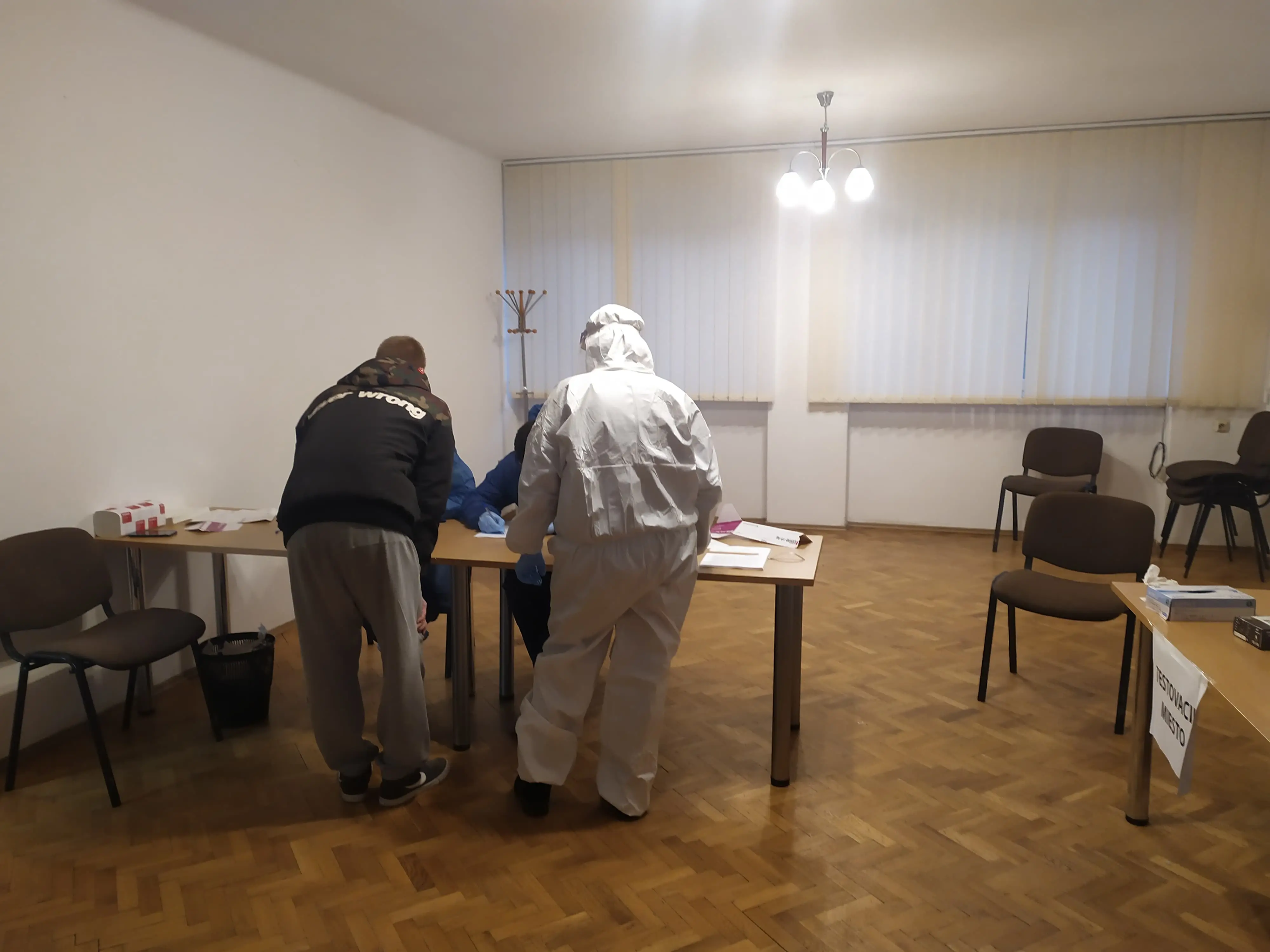 Strażak z KM PSP Nowy Sącz pomagał w testowaniu na Słowacji