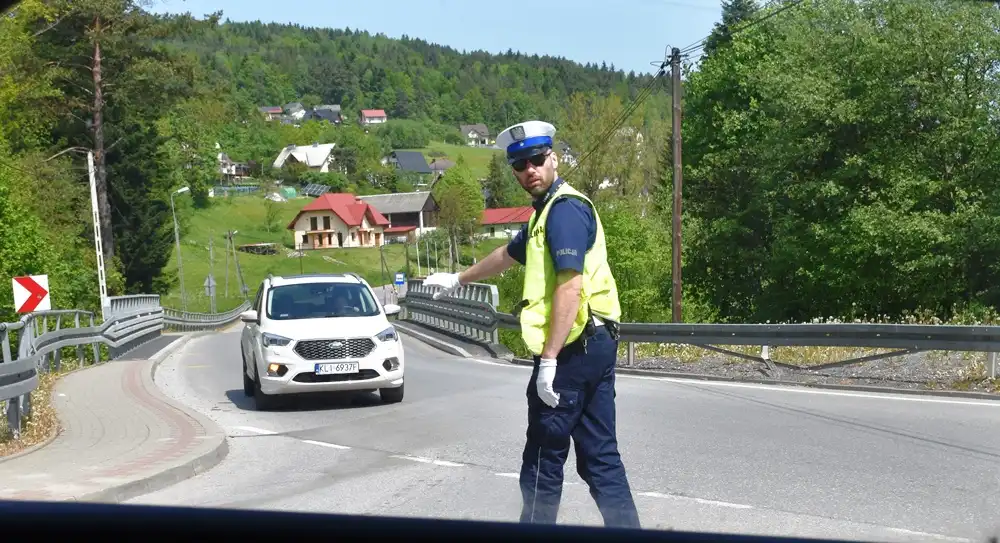 Małopolscy Policjanci zabezpieczali Wyścig Kolarski Juniorów