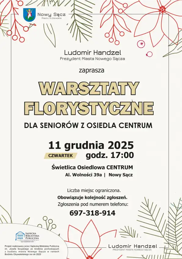 Radość, kreatywność i święta w jednym miejscu. Florystyczne warsztaty dla seniorów