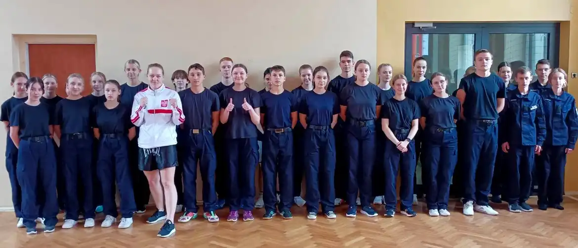 Uczniowie ZS w Marcinkowicach wzięli udział w treningu z mistrzynią świata