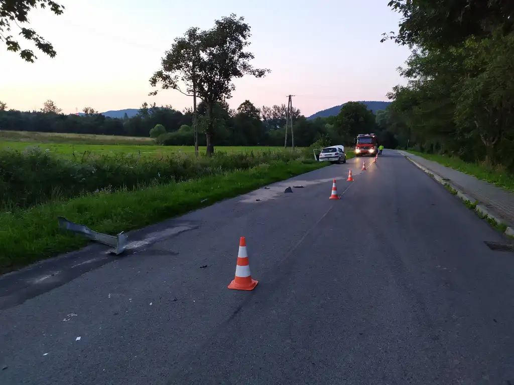 Wypadek w Hańczowej. Jedna osoba trafiła do szpitala