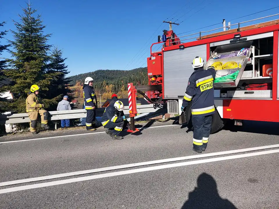 Wypadek na DK28 w Kasinie Wielkiej