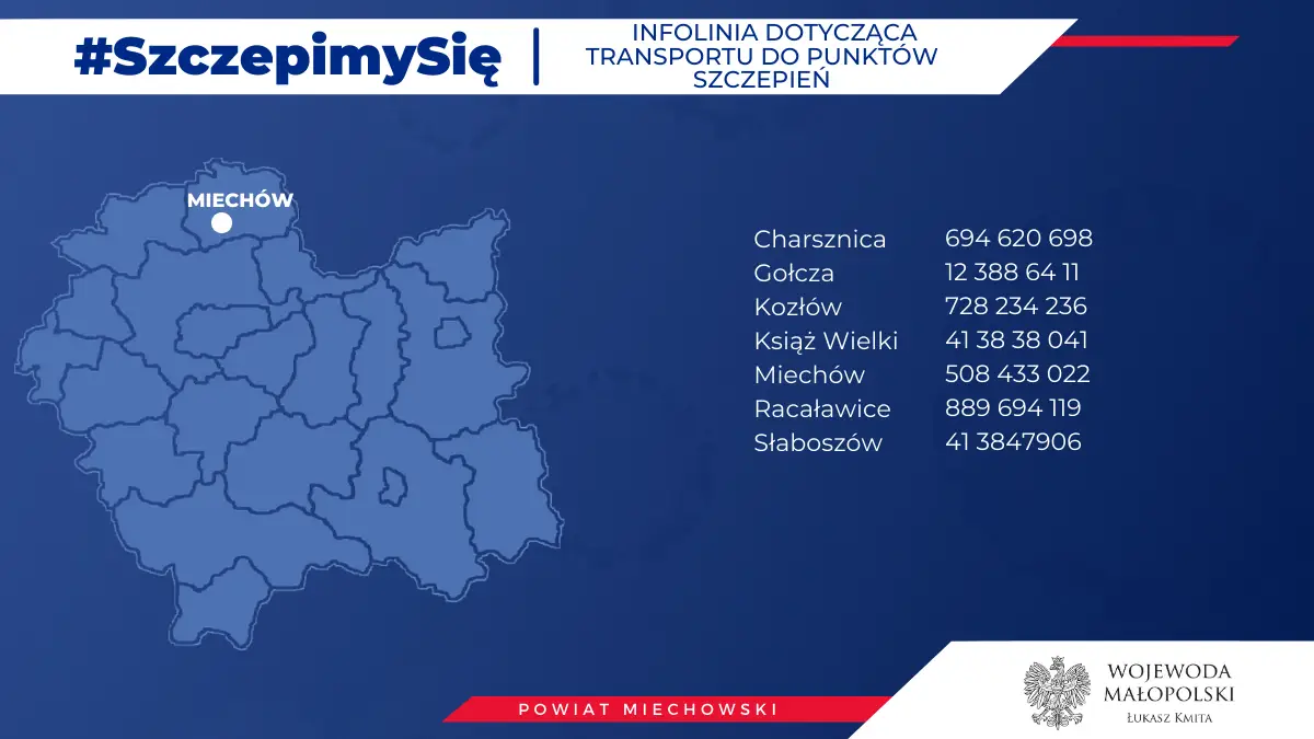 MUW: Ruszyły gminne infolinie w sprawie dowozu do punktów szczepień przeciw Covid-19