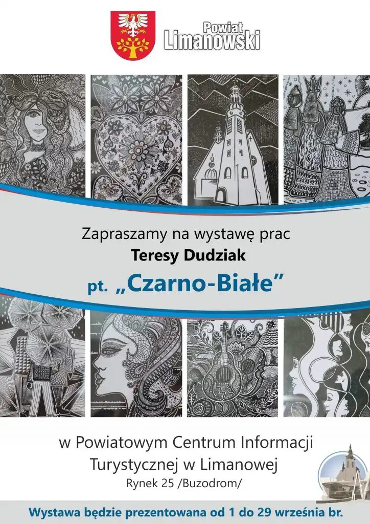Wystawa prac Teresy Dudziak „Czarno – Białe” w PCIT w Limanowej