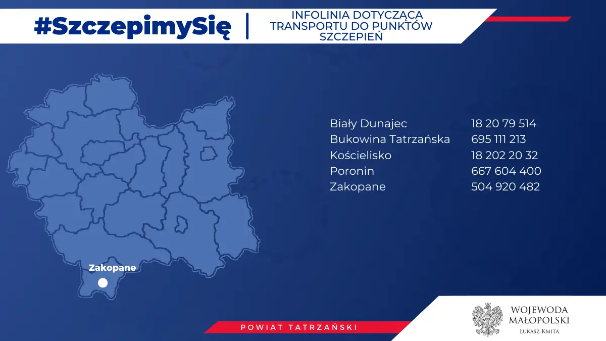 MUW: Ruszyły gminne infolinie w sprawie dowozu do punktów szczepień przeciw Covid-19