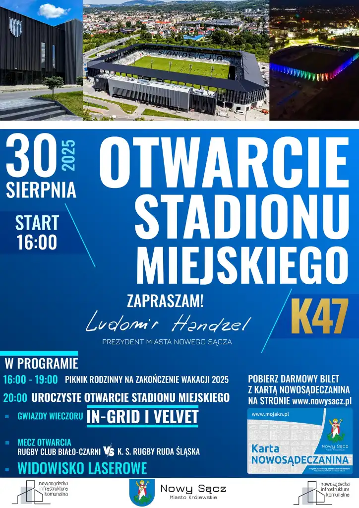 In-Grid, Velvet i laserowy finał - 30 sierpnia uroczyste otwarcie nowego Stadionu Miejskiego