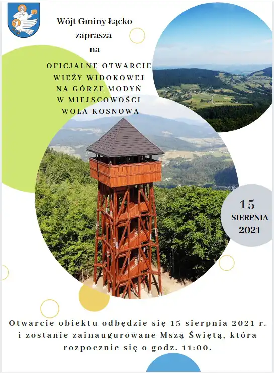 15 sierpnia oficjalne otwarcie wieży widokowej na Górze Modyń