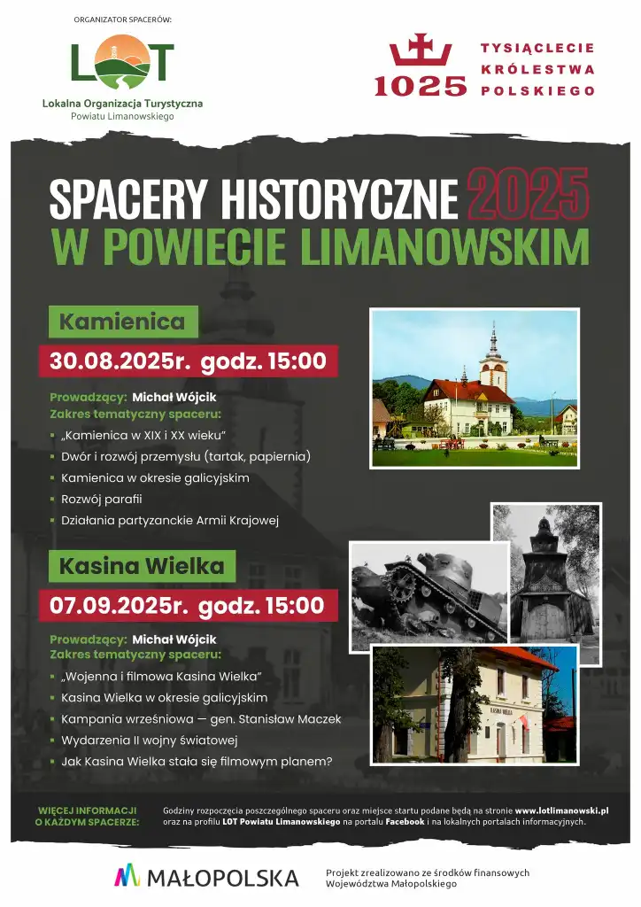 Wojenna i filmowa Kasina Wielka, przemysłowa Kamienica. Poznaj ich sekrety