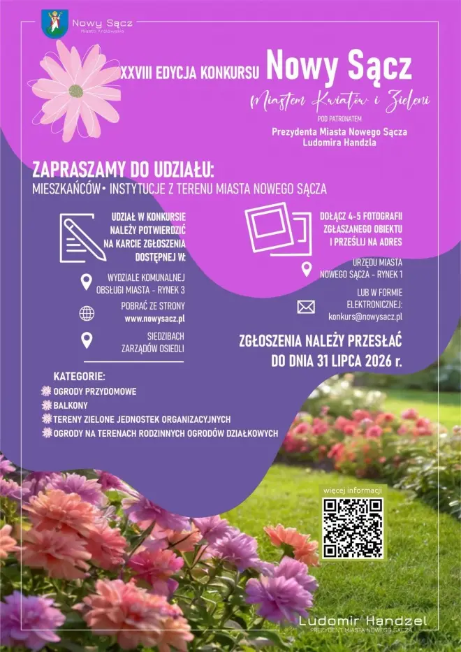 Nowy Sącz znów rozkwitnie. Rusza konkurs dla mieszkańców