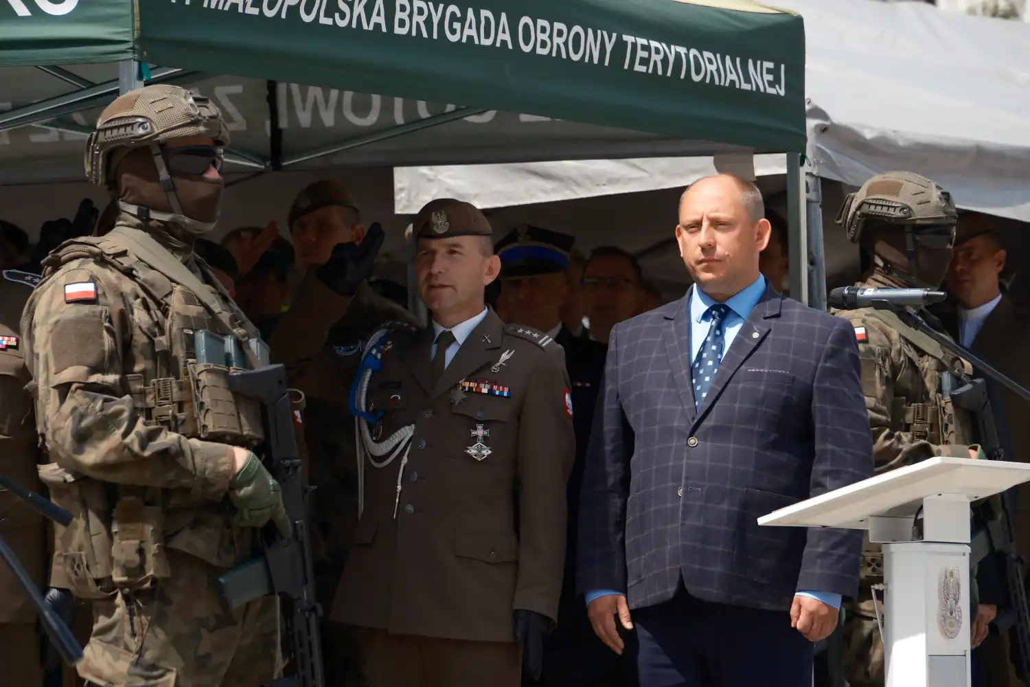 Przysięga wojskowa żołnierzy 11MBOT w Gorlicach