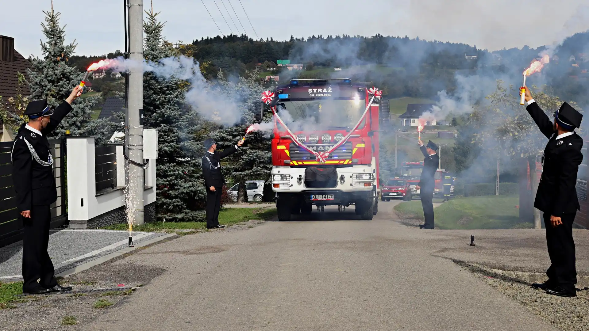 Poświęcenie samochodu ratowniczo-gaśniczego w OSP Kisielówka
