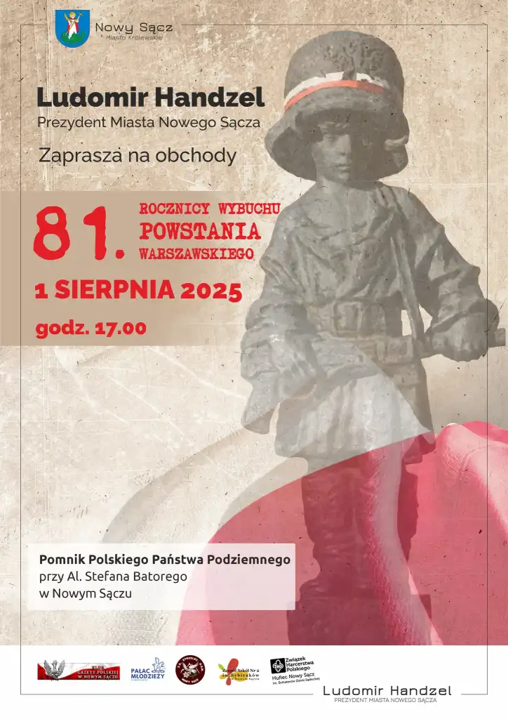 Nowy Sącz pamięta. 81. rocznica wybuchu Powstania Warszawskiego