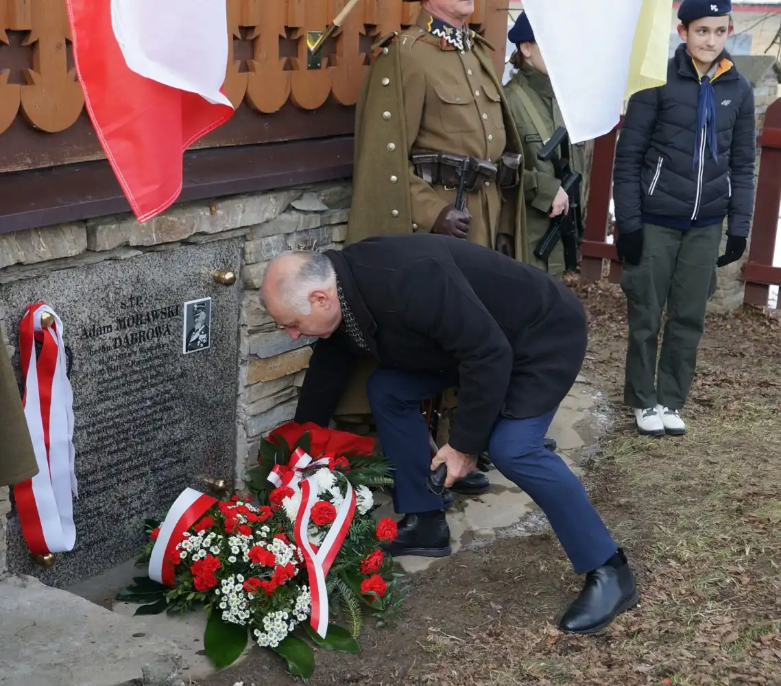 W Marcinkowicach odsłonięto tablicę upamiętniającą oficera Powstania Styczniowego