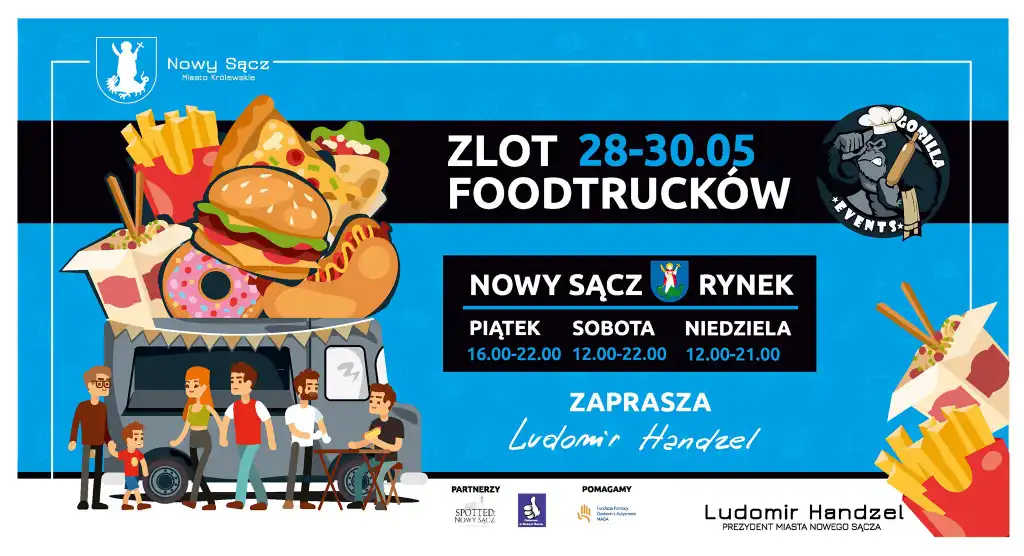 28-30 maja: Zlot Food Trucków w Nowym Sączu