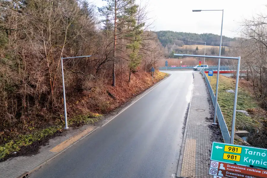 Nowe oświetlenie na drodze Nowy Sącz-Florynka. 31 nowych lamp poprawi komfort i bezpieczeństwo mieszkańców