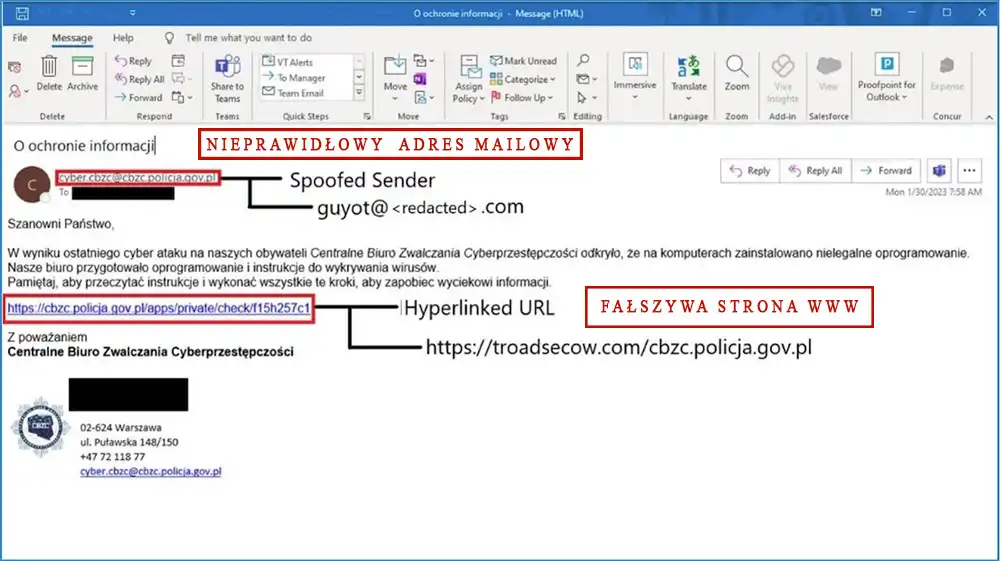 Uwaga na fałszywe e-maile dotyczące rzekomego cyberataku