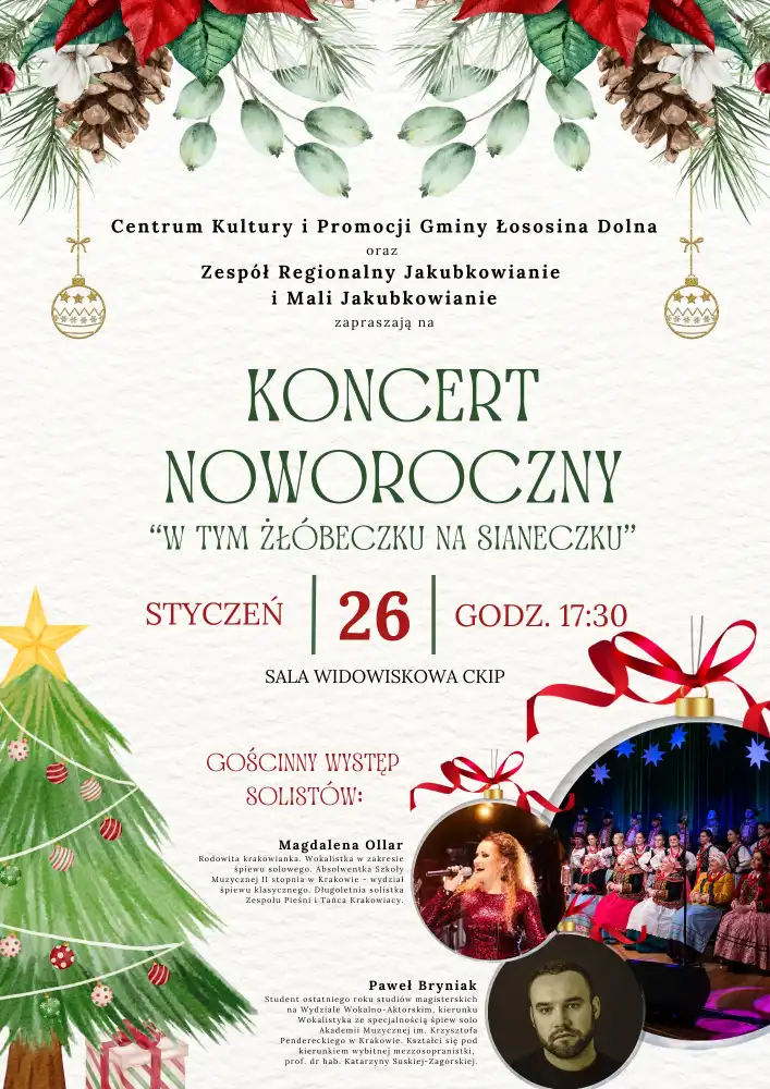Koncert Noworoczny „W tym żłóbeczku na sianeczku” w Łososinie Dolnej
