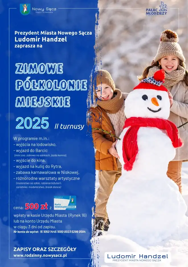 Bezpieczne Ferie 2025. Zimowa oferta pełna atrakcji dla dzieci i młodzieży w Nowym Sączu