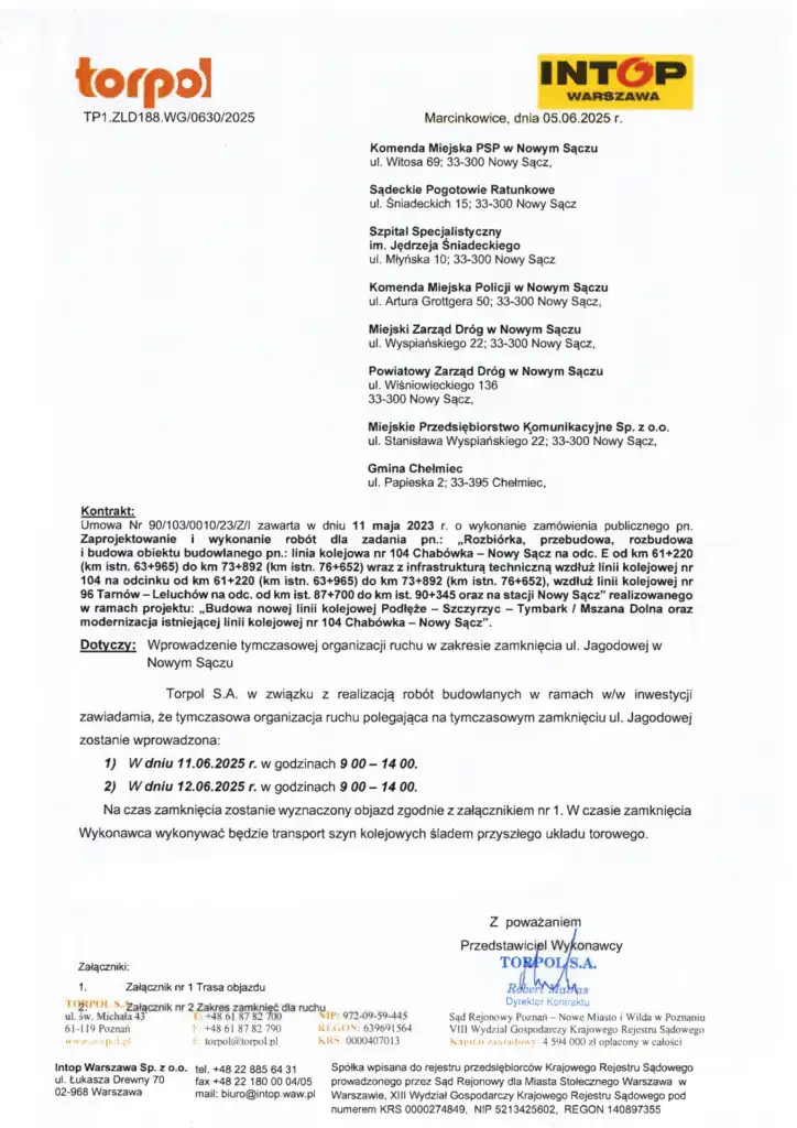 Uwaga kierowcy! Tymczasowe zamknięcie ul. Jagodowej