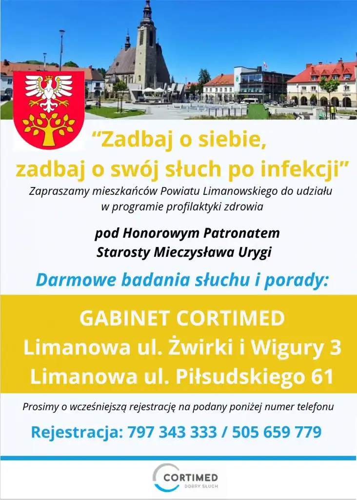 Bezpłatne badania słuchu w Powiecie Limanowskim. Zadbaj o swoje zdrowie