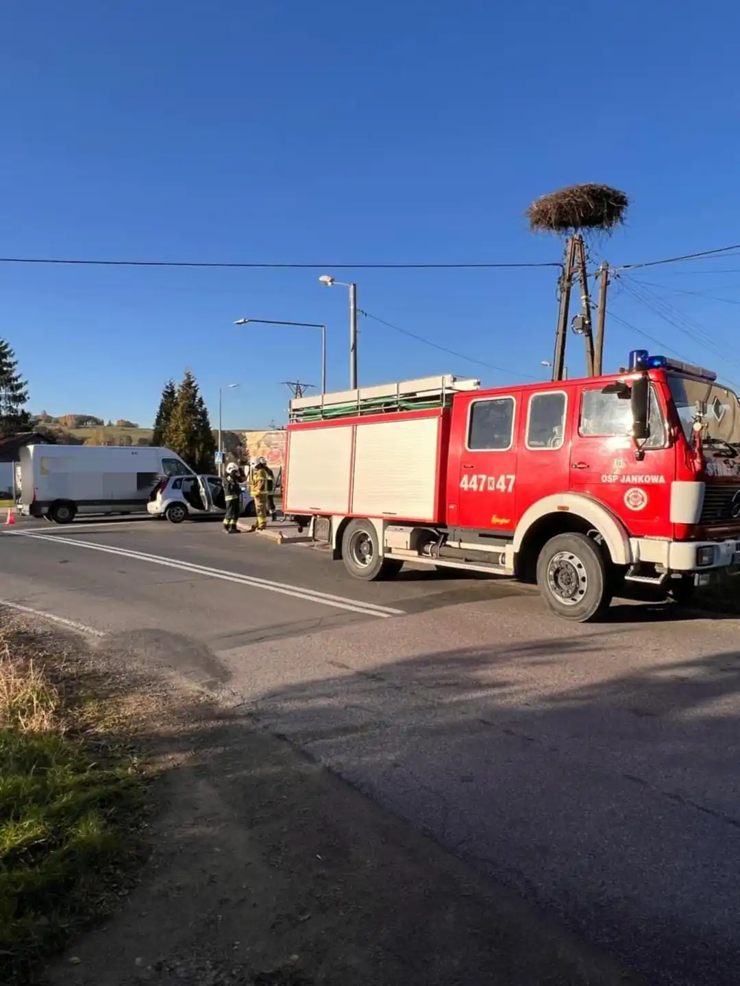 Wypadek w Jankowej. Jedna osoba ranna