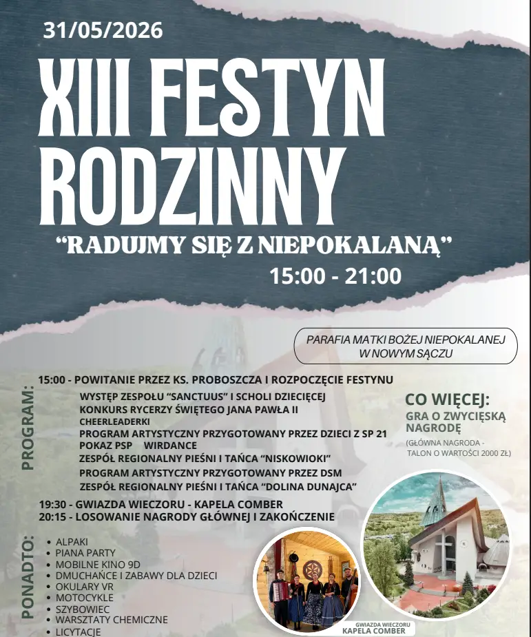 Festyn „Radujmy się z Niepokalaną”. Rodzinne święto przy parafii