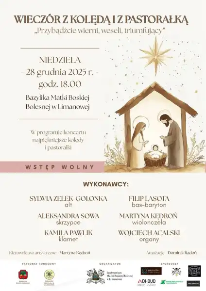 „Wieczór z kolędą i z pastorałką” w Limanowej
