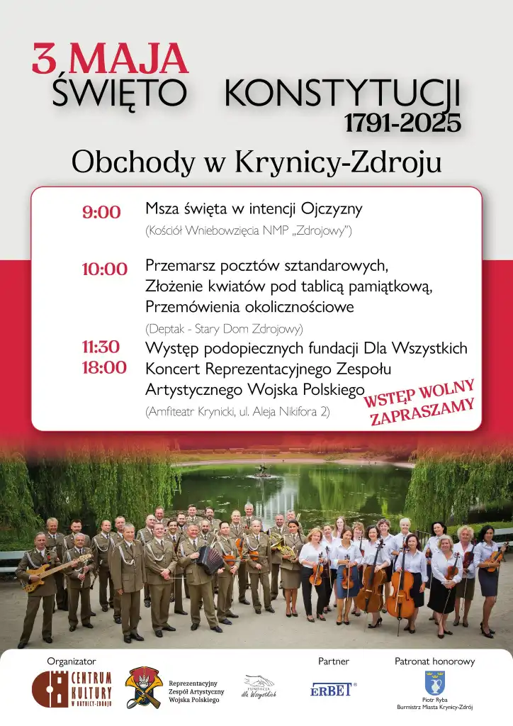 Krynica-Zdrój 3 Maja. Święto Konstytucji z muzyką i historią