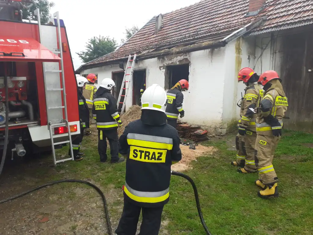 Pożar budynku gospodarczego w Wojnarowej