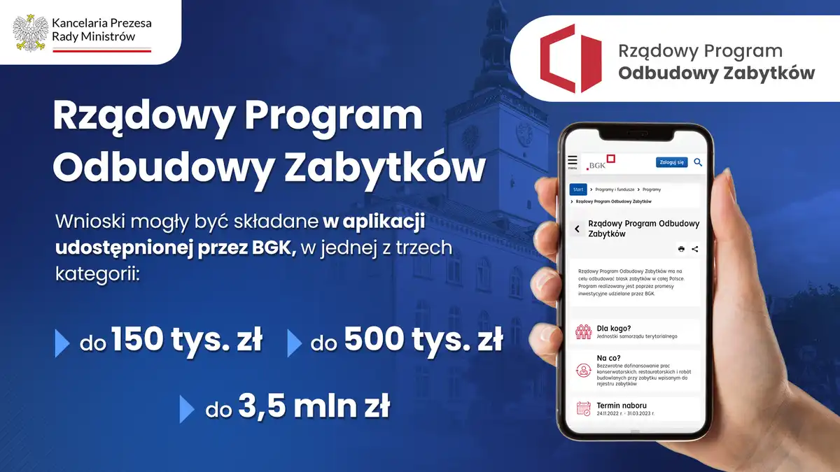 Ponad 200 mln zł dla Małopolski z Rządowego Programu Odbudowy Zabytków
